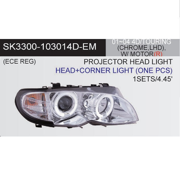 Angel Eye farovi BMW 3 E46 4V Hrom 01-05 + MOTOR